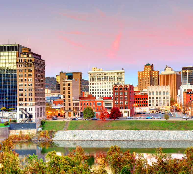 The city of Charleston, West Virginia